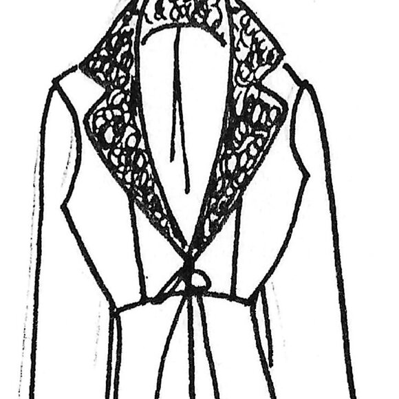 Anna Huling pin-striped linen coat with faux fur collar and cuffs. - Picture 10 of 14